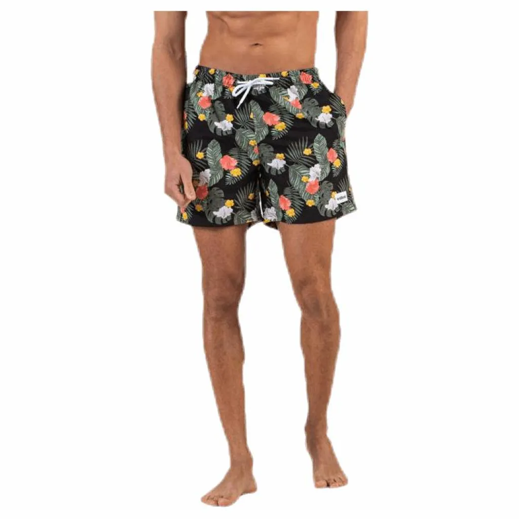 Waikani Beachwear Kai Swim Trunks Black Svart New
