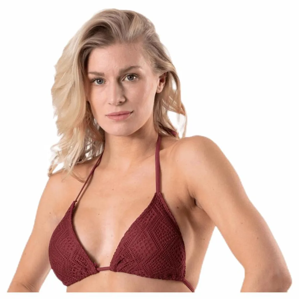 Waikani Beachwear Kalani Crochet Triangle Red Röd Hot