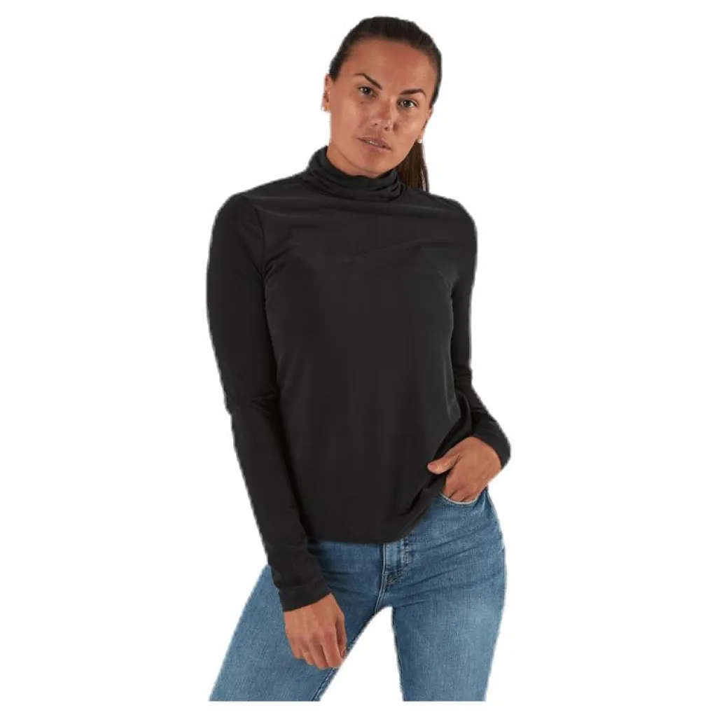 Kamala Ls Rollneck Top Black*Pieces