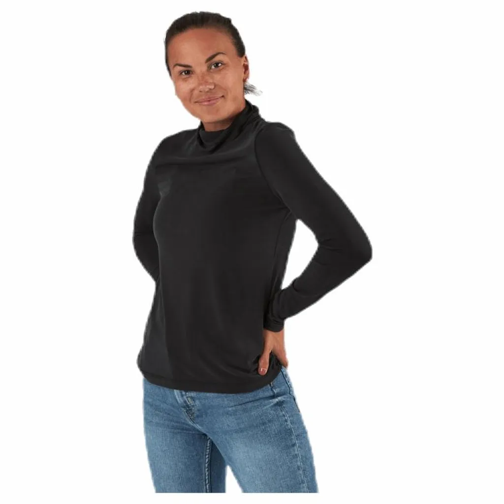 Kamala Ls Rollneck Top Black*Pieces