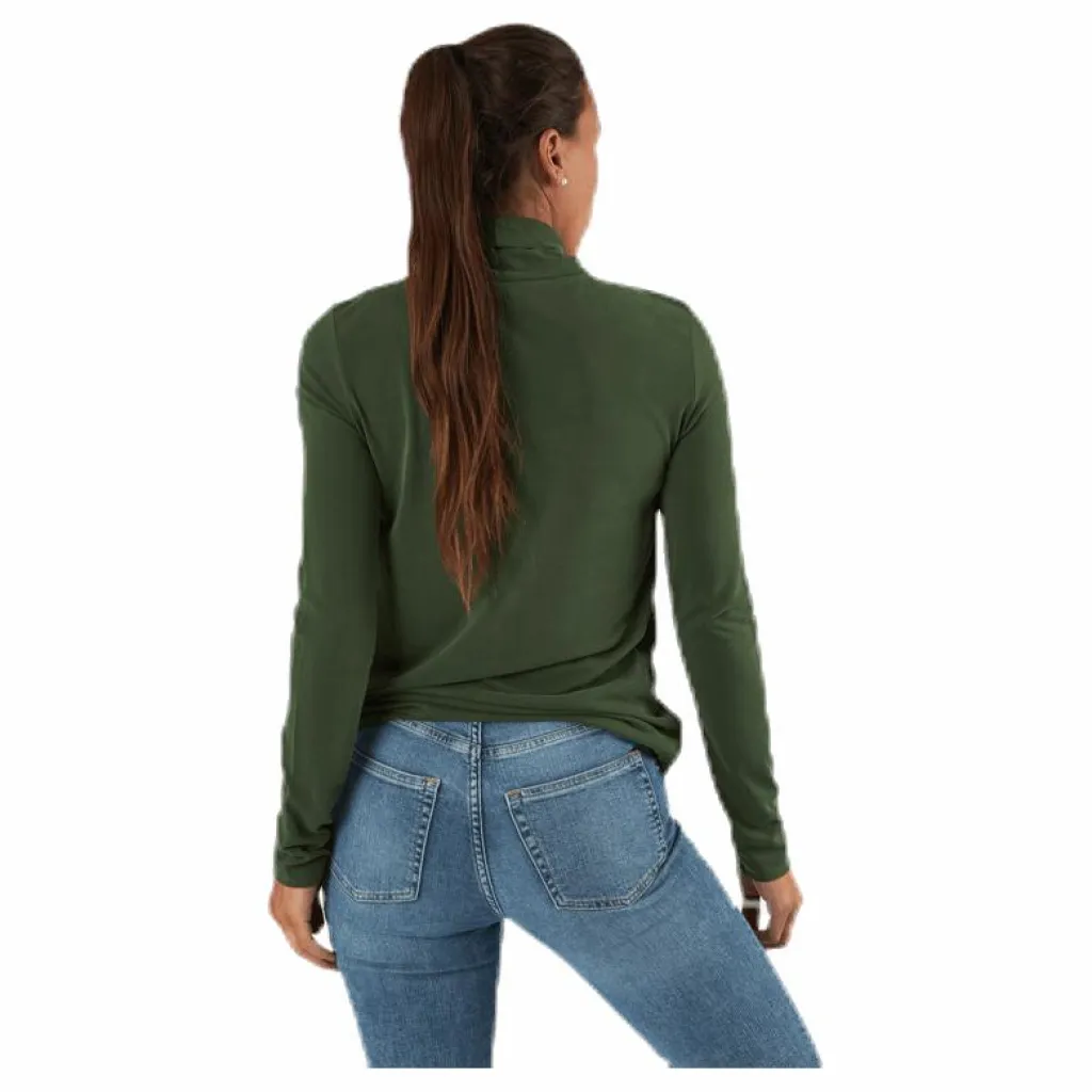 Pieces Kamala Ls Rollneck Top Black Svart Sale