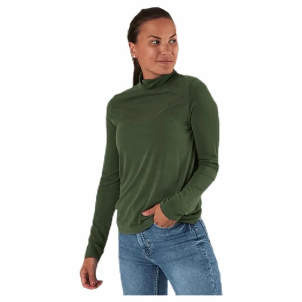 Pieces Kamala Ls Rollneck Top Black Svart Sale