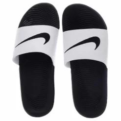 Kawa Little/Big Kids' Slides WHITE/BLACK*Nike New