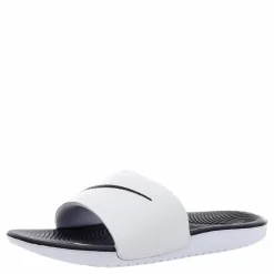 Kawa Little/Big Kids' Slides WHITE/BLACK*Nike New