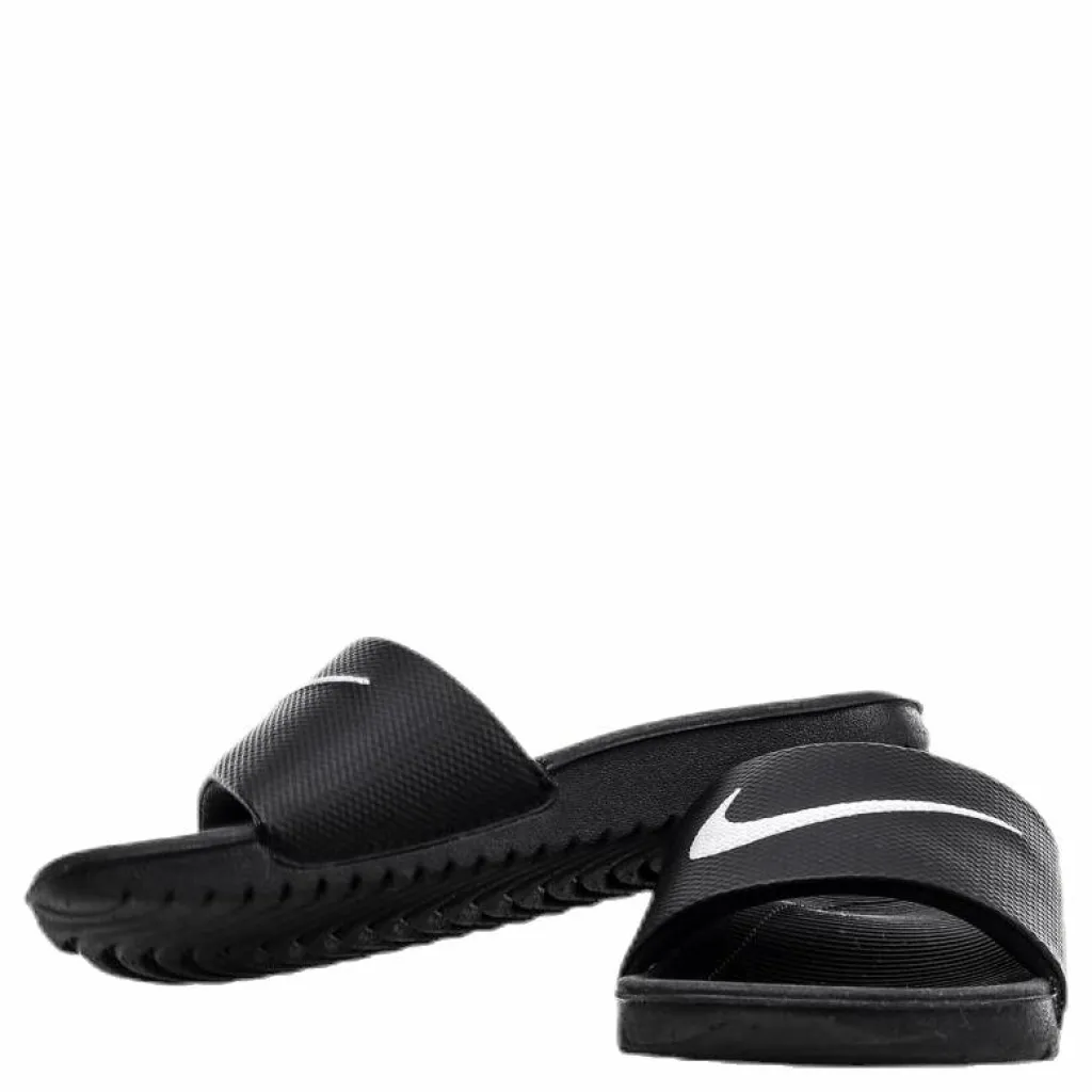 Kawa Little/Big Kids' Slides BLACK/WHITE*Nike Discount