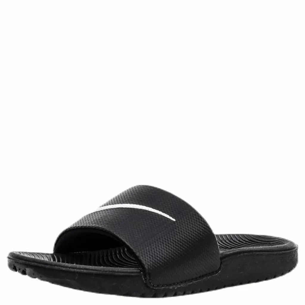 Kawa Little/Big Kids' Slides BLACK/WHITE*Nike Discount