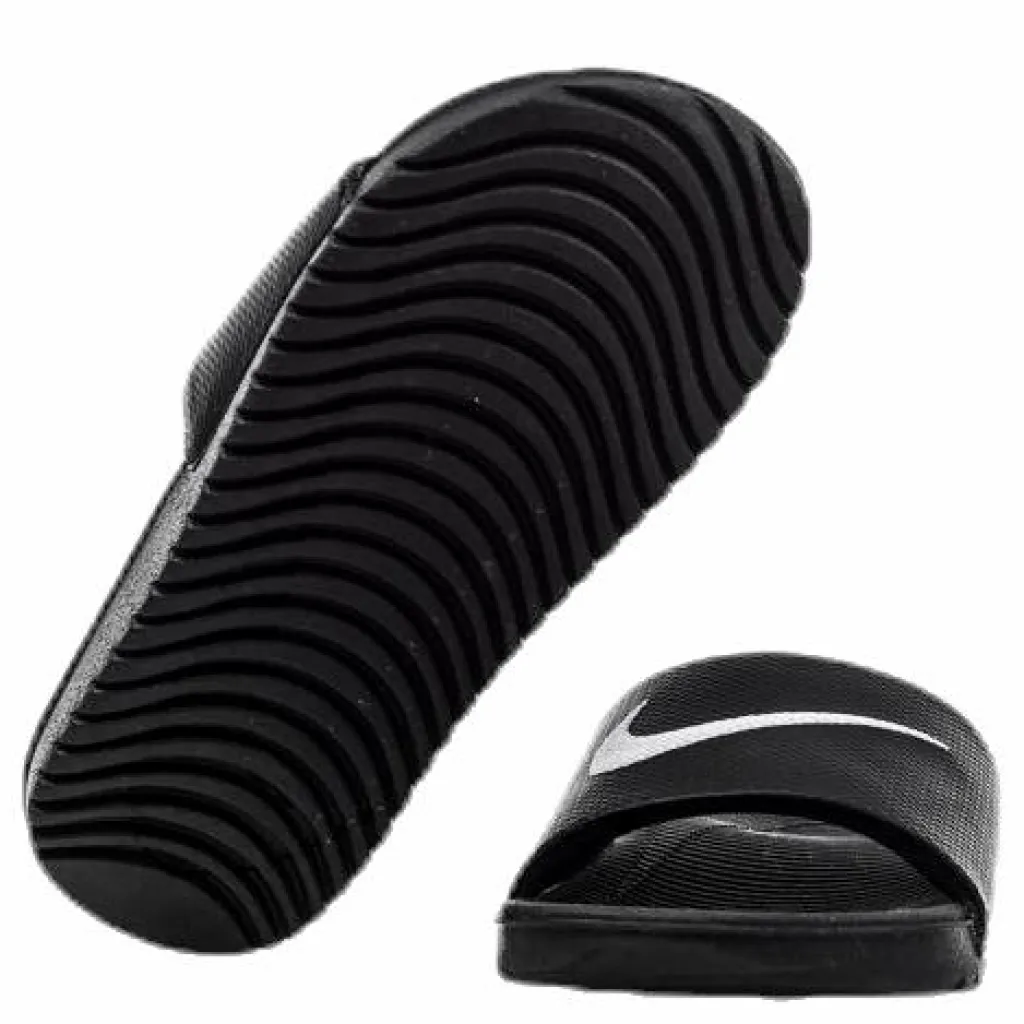 Kawa Little/Big Kids' Slides BLACK/WHITE*Nike Discount