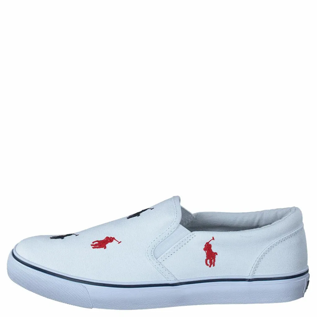 Ralph Lauren Junior Keaton Slipon White/ Navy, Red Vit Best