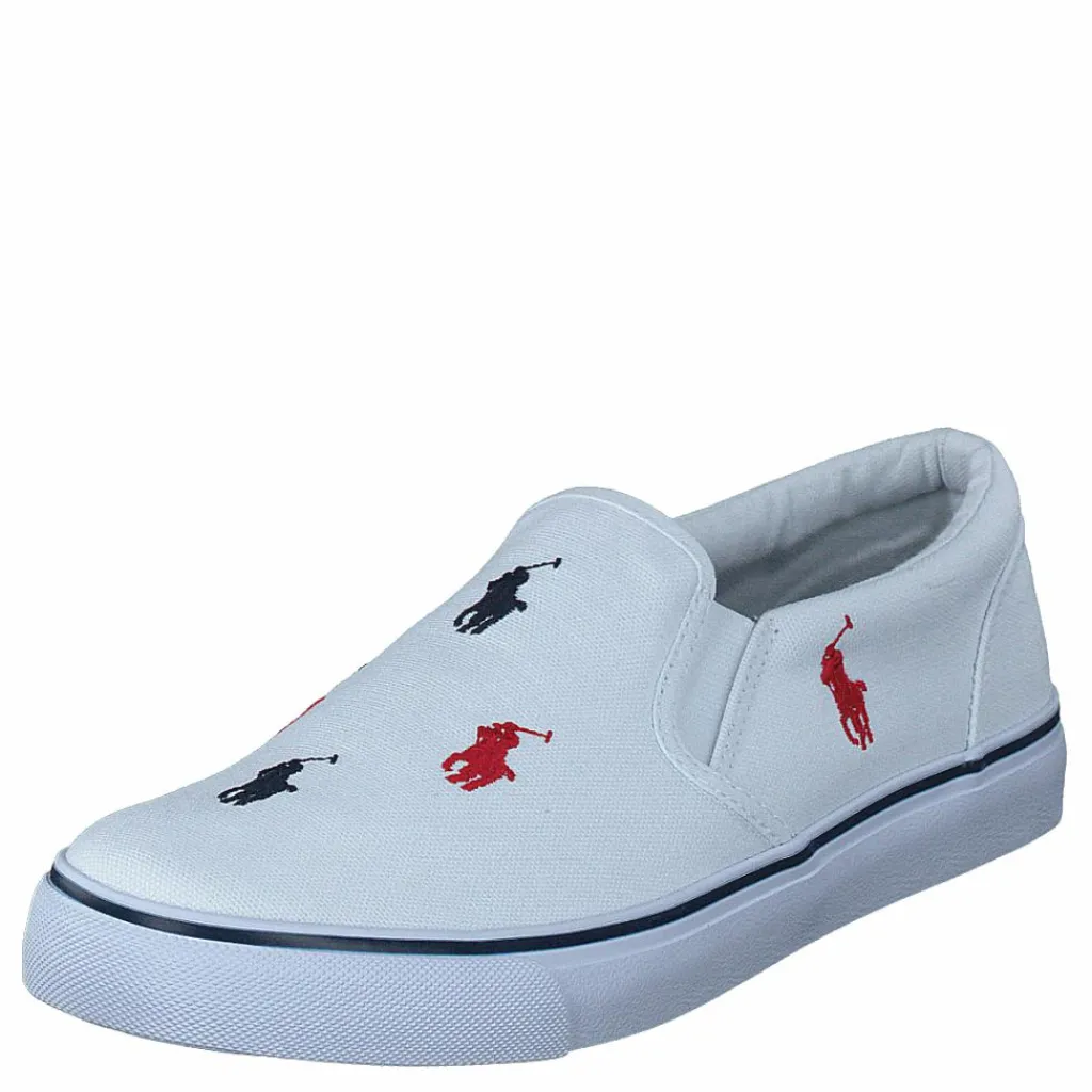Ralph Lauren Junior Keaton Slipon White/ Navy, Red Vit Best