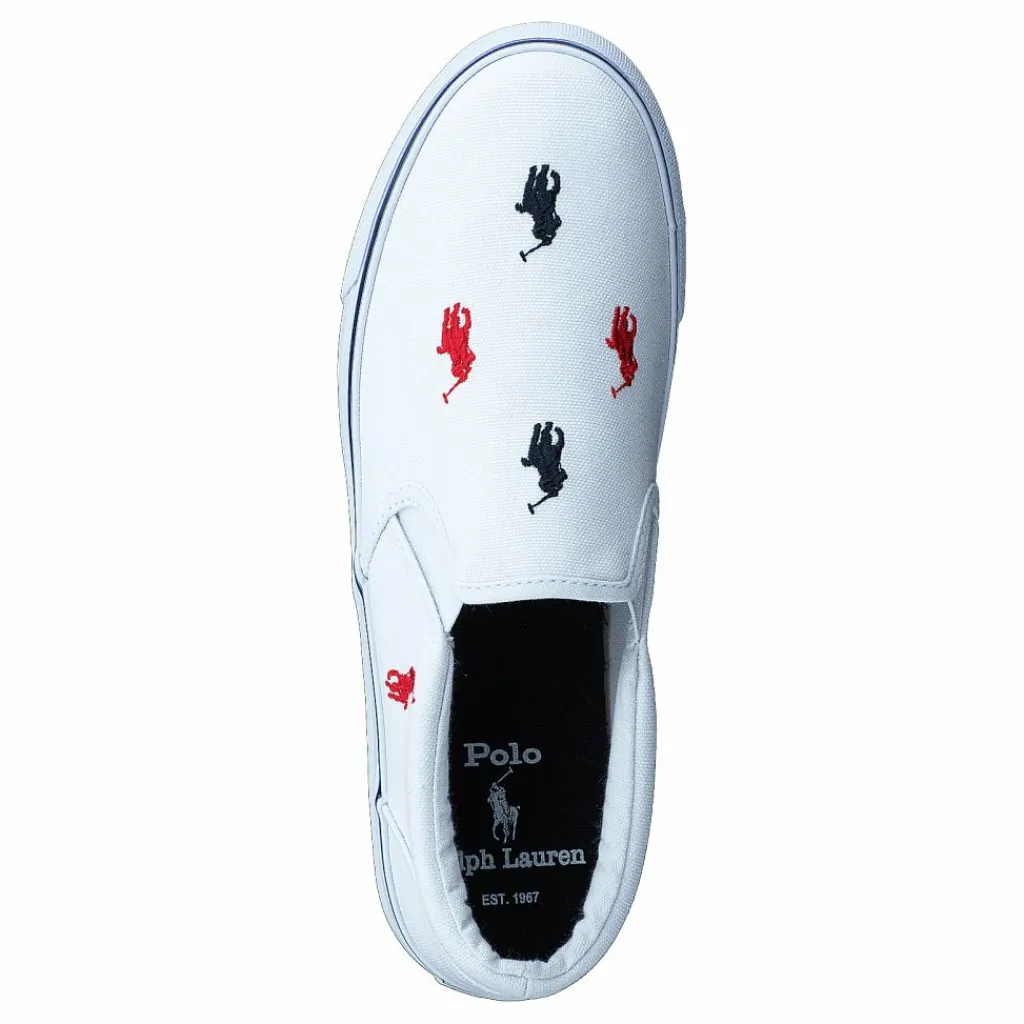 Ralph Lauren Junior Keaton Slipon White/ Navy, Red Vit Best