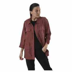 Only Kenya Life Utility Jacket Cc Otw Red Röd Clearance