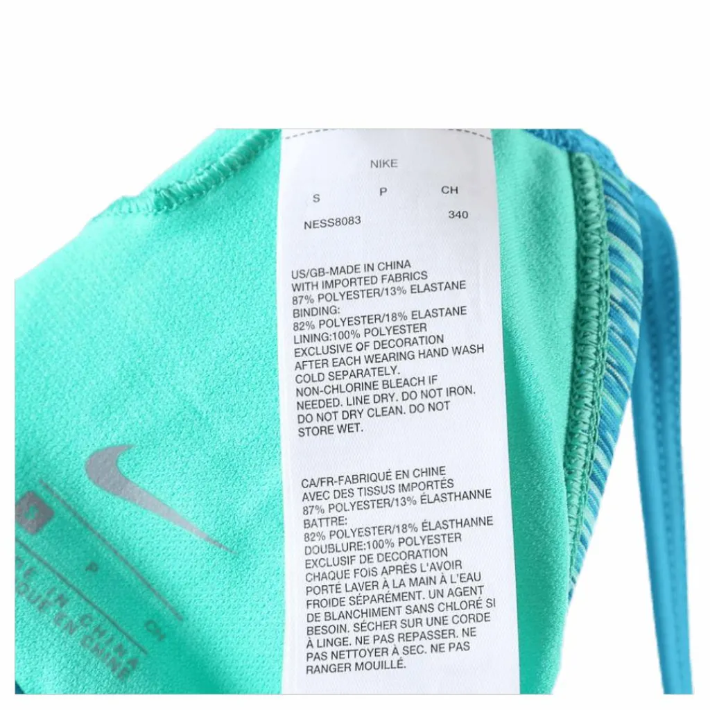 Nike Swim Keyhole Sport Top Green Grön Best