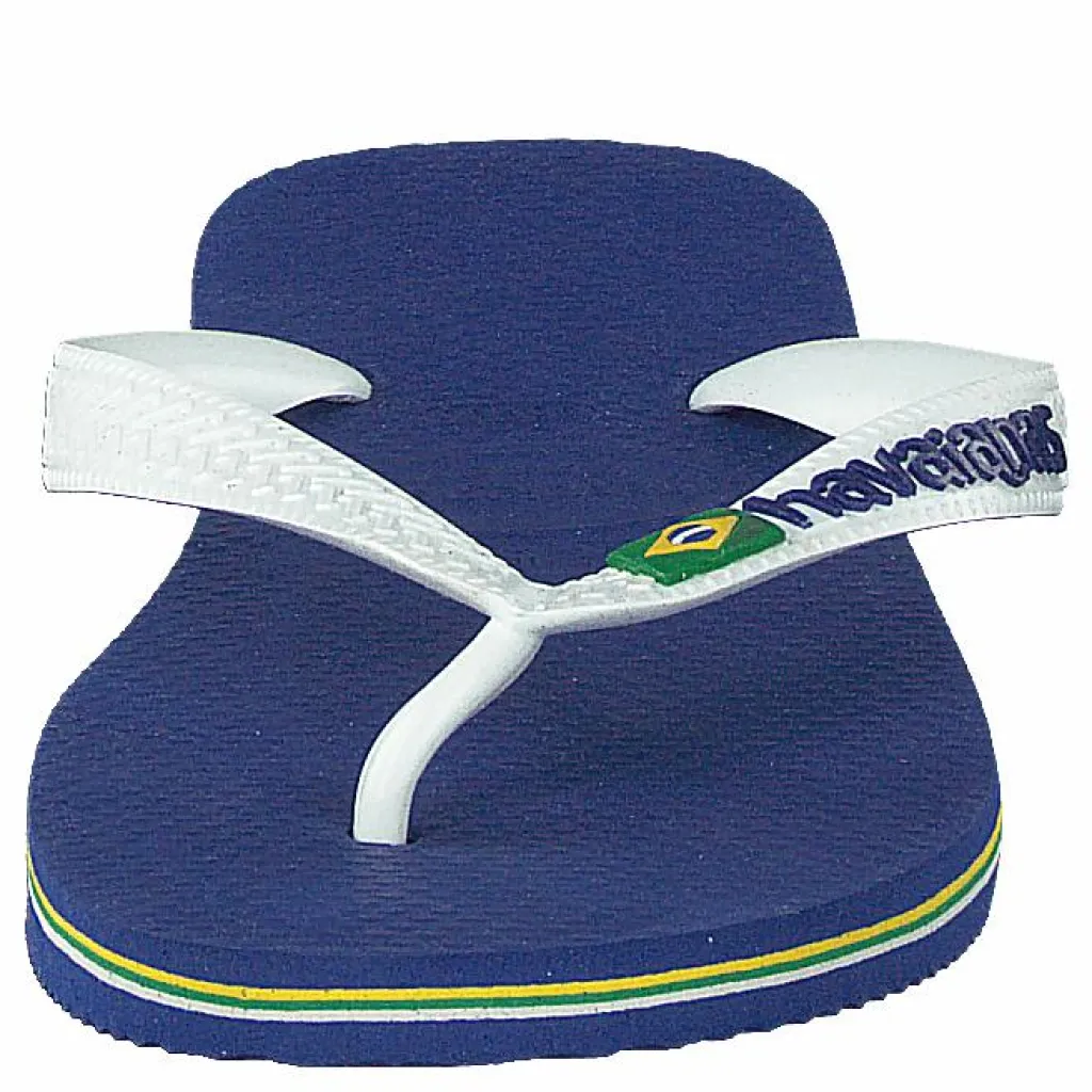 Havaianas Kids Brasil Logo Marine Blue Blå och Grå Best