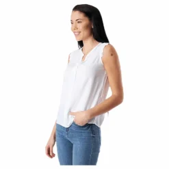 Kimmi S/L Top Wvn White*Only Online