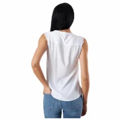 Kimmi S/L Top Wvn White*Only Online
