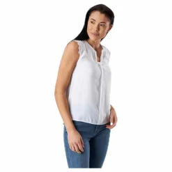 Kimmi S/L Top Wvn White*Only Online