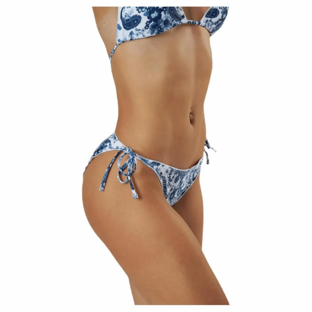 Waikani Beachwear Kimo Ruffle Tie Tanga Blue/White Blå och Vit Best