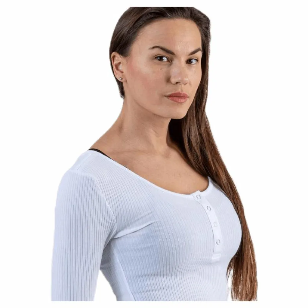 Pieces Kitte Ls Top White Vit Best