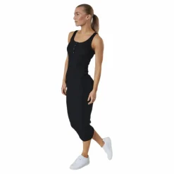 Pieces Kitte Tank Midi Dress Black Svart Sale