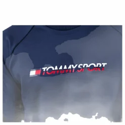 Knit Crew Sweat Logo Tape Blue*Tommy Hilfiger Sport
