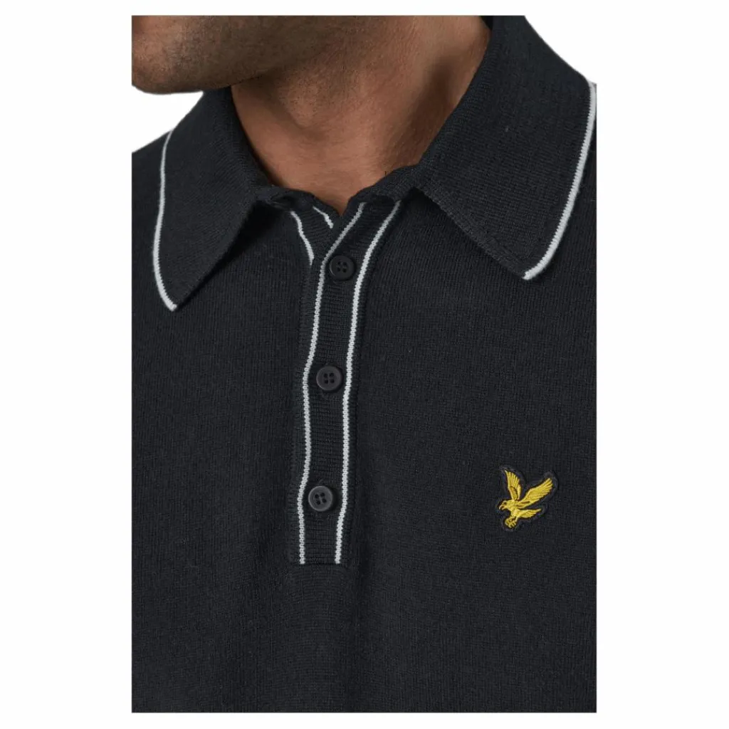 Knitted Branded Polo Black*Lyle & Scott Best