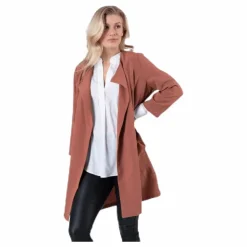 Pieces Kornelia 3/4 Coatigan Brown Brun Best