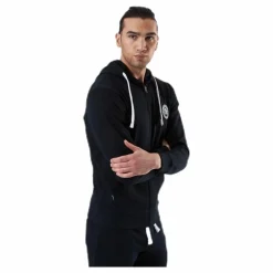 Vinson Polo Club Krew Sweatshirt Full Zip Black Svart New