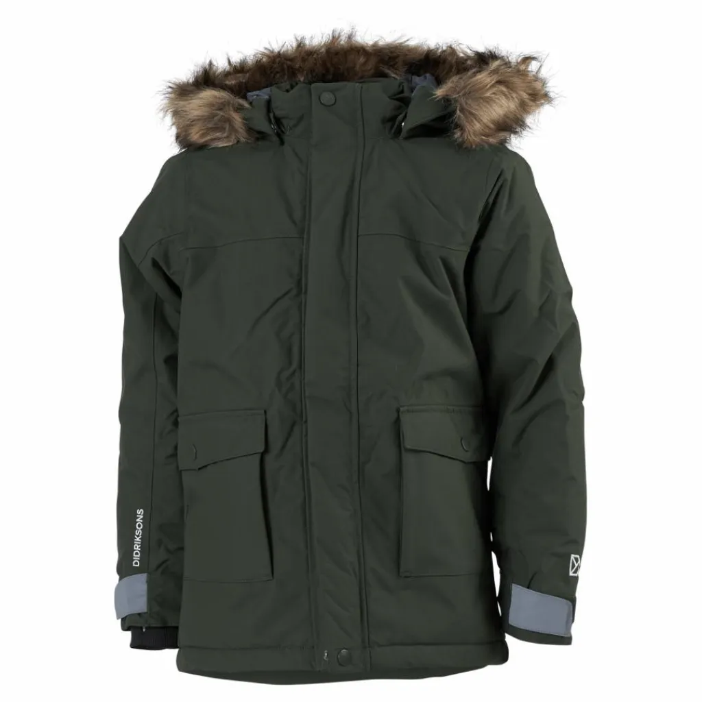 Kure Kids Parka 4 Deep Green*Didriksons Clearance