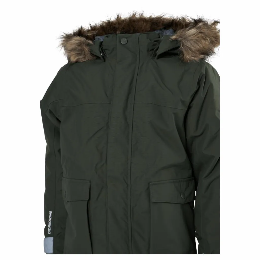 Kure Kids Parka 4 Deep Green*Didriksons Clearance