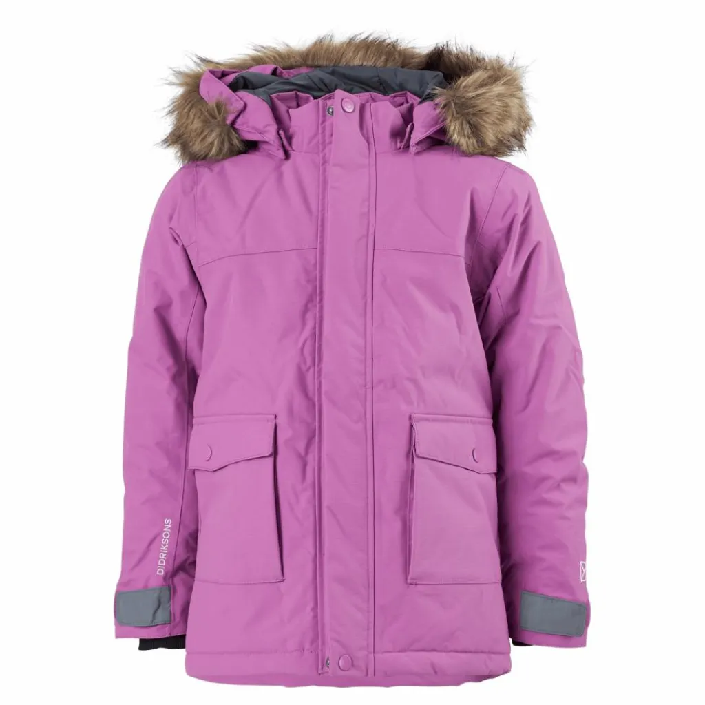 Didriksons Kure Kids Parka 4 Radiant Purple Lila Clearance