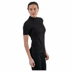 Kylie Ss T-Neck Top  Black*Pieces Discount