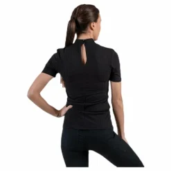 Kylie Ss T-Neck Top  Black*Pieces Discount