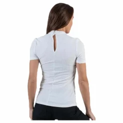 Pieces Kylie Ss T-Neck Top White Vit Outlet