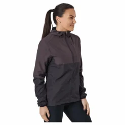Lassie W Running Jacket With H Black Bean*Endurance Clearance