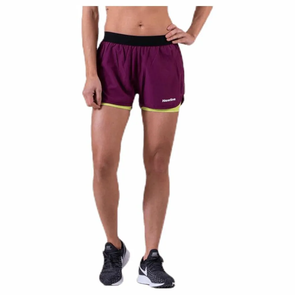 Newline 2-Lay Shorts Purple/Green Lila och Grön