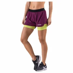 Newline 2-Lay Shorts Purple/Green Lila och Grön