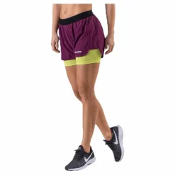 Newline 2-Lay Shorts Purple/Green Lila och Grön
