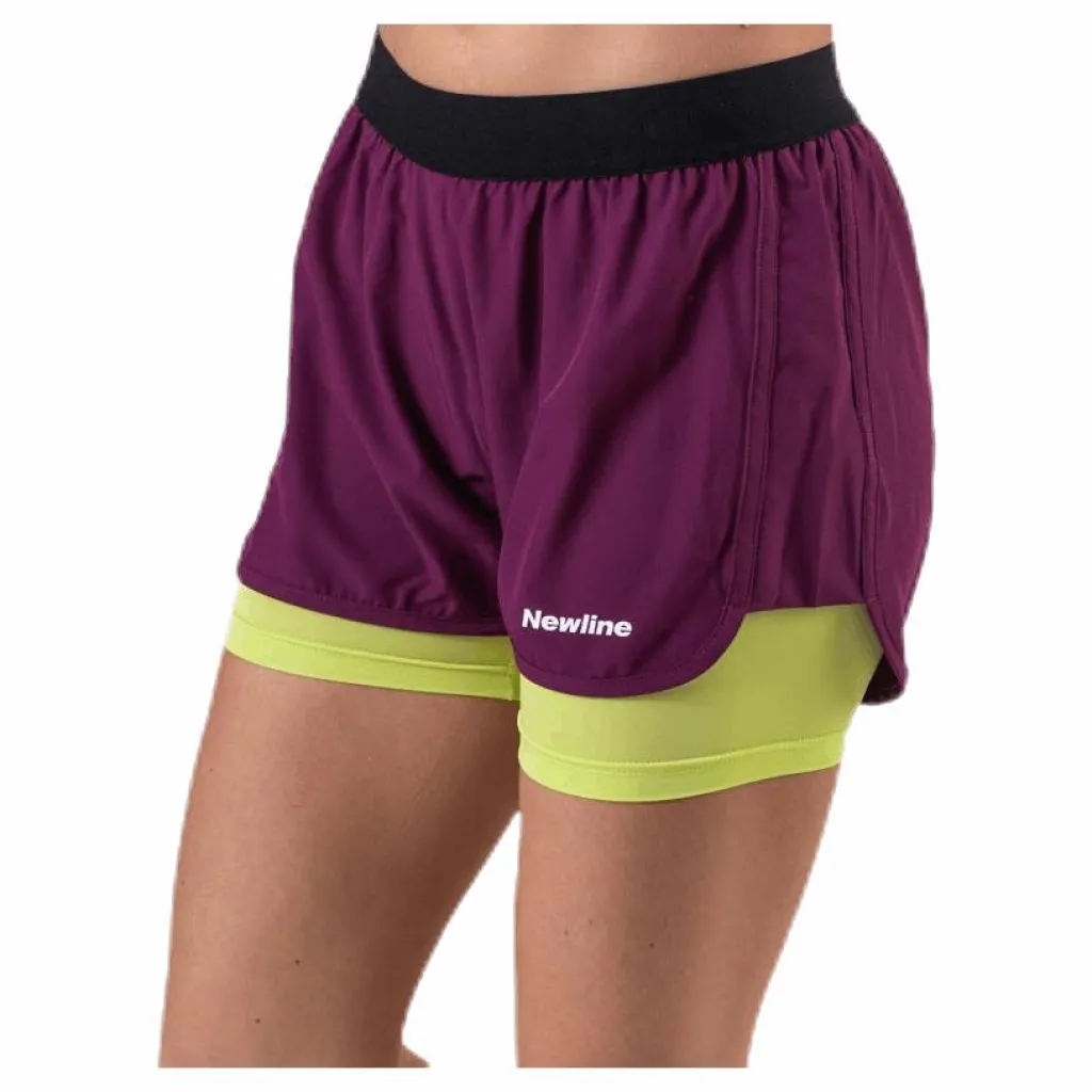 Newline 2-Lay Shorts Purple/Green Lila och Grön