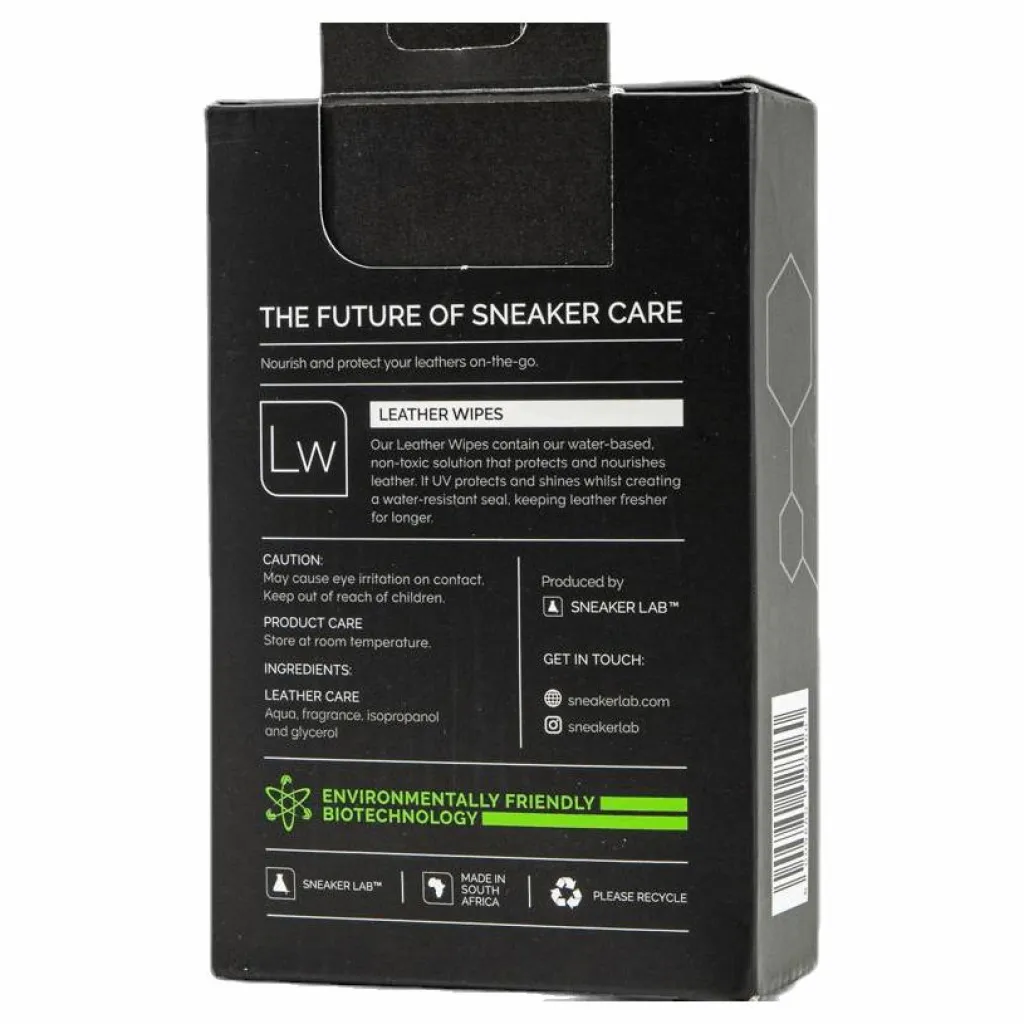 Sneaker Lab Leather Wipes Black Svart Hot