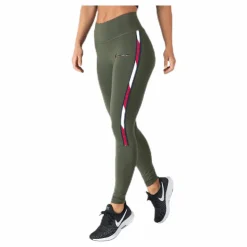 Tommy Hilfiger Sport Legging Full Length With Tape Green Grön Sale