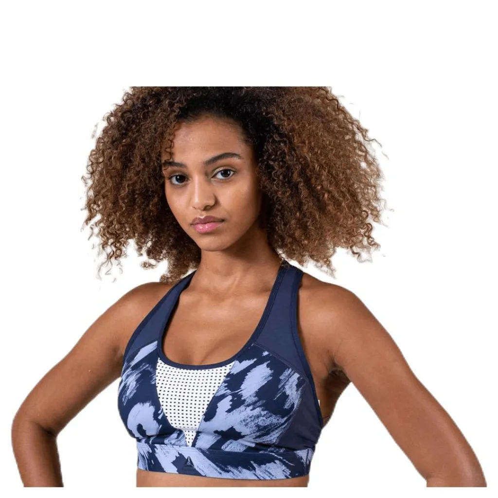 Reebok Les Mills Hero Racer Bra Blue/White Flerfärgad Clearance