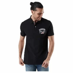 Vinson Polo Club Leslie Pique Shirt Black Svart Best