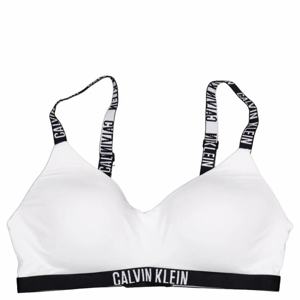 Calvin Klein Lghtly Lined Bralette White Vit Sale