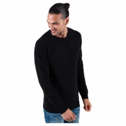Jack & Jones Liam Knit Crew Neck Black Svart Best