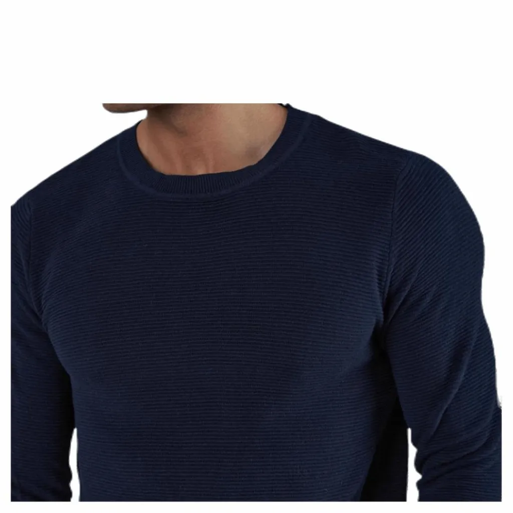 Liam Knit Crew Neck Blue*Jack & Jones Outlet