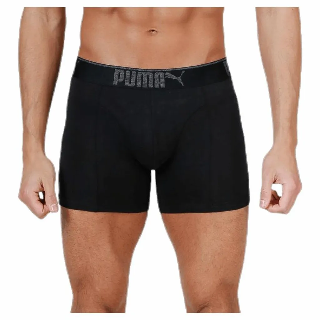 Puma Lifestyle Sueded Cotton Boxer 3p Black Svart New