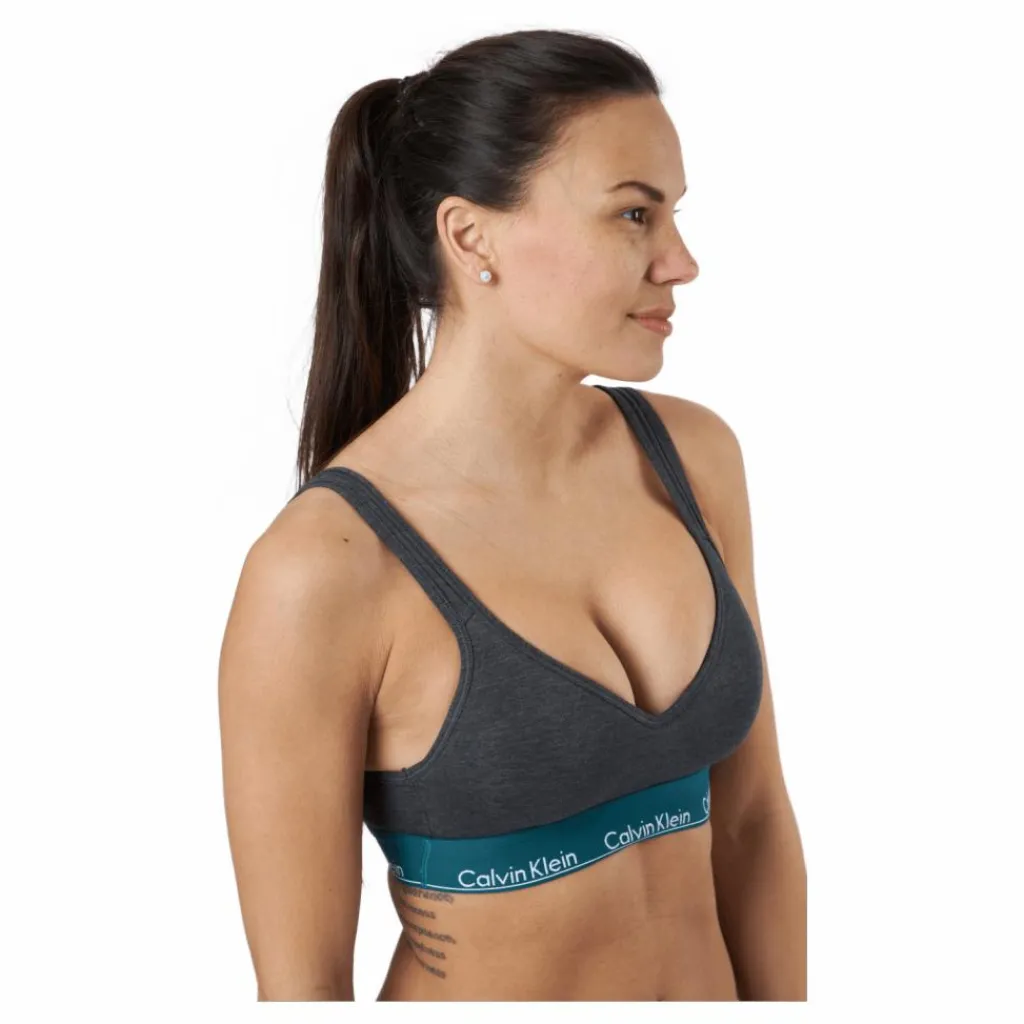 Calvin Klein Lift Bralette Charcoal Heather_topaz Gemston Svart