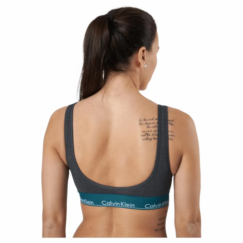 Calvin Klein Lift Bralette Charcoal Heather_topaz Gemston Svart
