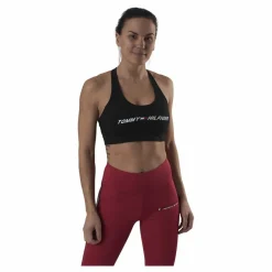 Tommy Hilfiger Sport Light Intensity Graphic Bra Black Svart Outlet