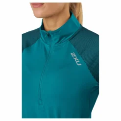 2XU Light Speed 1/2 Zip Jade/silver Reflective Turkos Best
